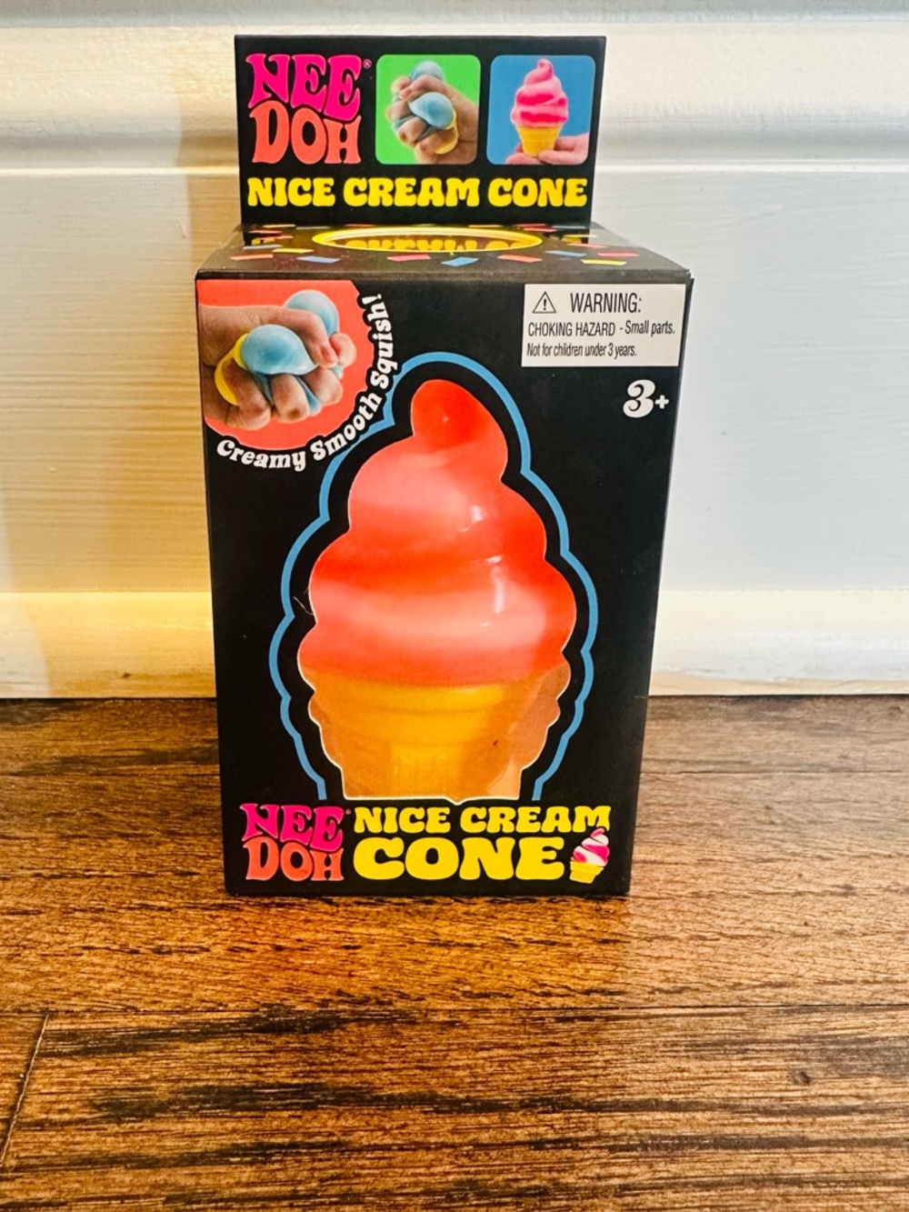 Nee Doh needoh Nice Cream Cone Squishy Toy - Orange and Yellow